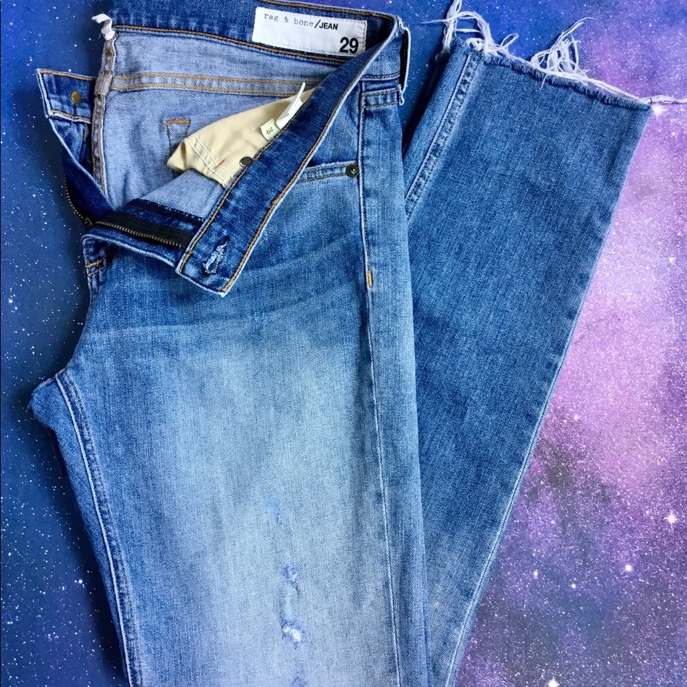 Rag & Bone Distressed Dre Denim low-rise Jeans